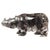 This exceptional large hand-carved rock crystal (quartz) rhino is a magnificent work of art that showcases the skill and...