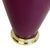1970s Vintage Sang De Boeuf Oxblood Glazed Ceramic and Brass Table Lamps With Shades - a Pair For Sale - Image 5 of 10