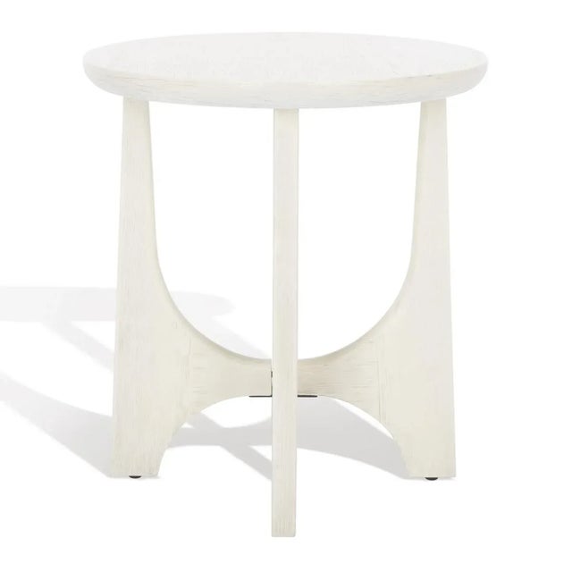 Safavieh Sasha Wood Accent Table - White Wash For Sale - Image 4 of 9
