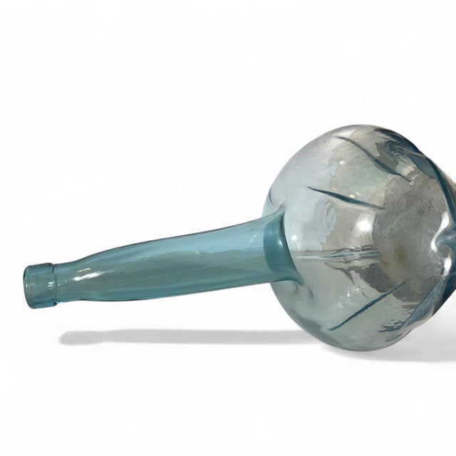 Antique Blue Demijohn Carboy Bottle For Sale - Image 11 of 12