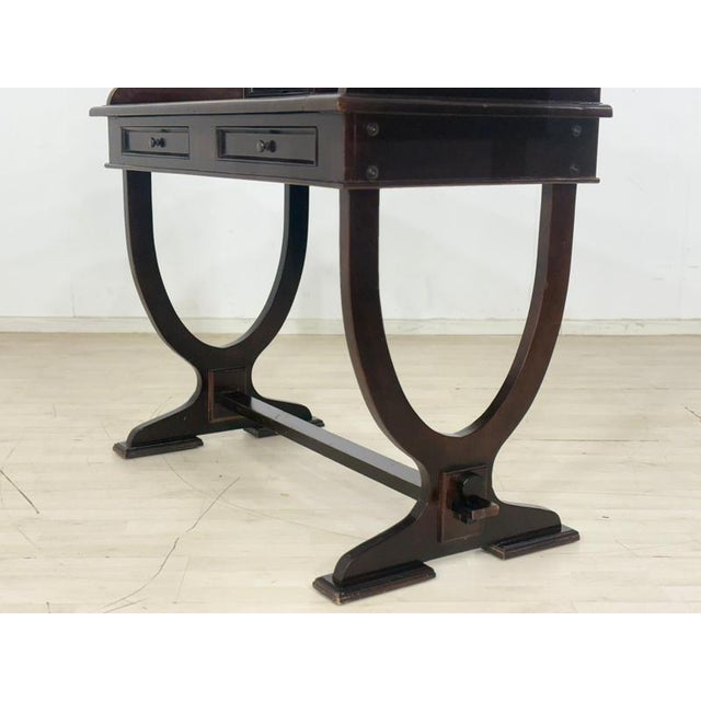 Black German Desk in Mahogany, 1960s For Sale - Image 8 of 10