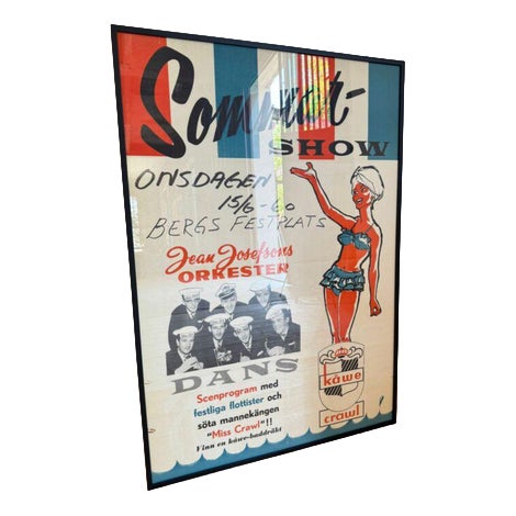 Vintage Summer Show Poster, Sweden For Sale