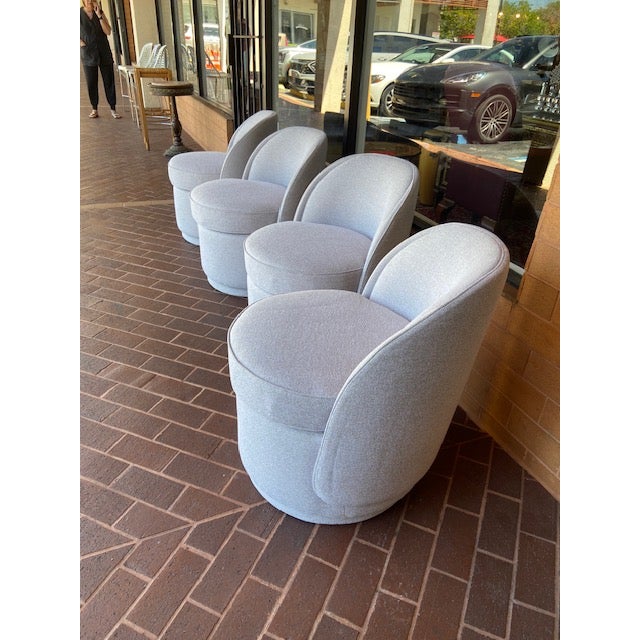 American West Elm Chase Petite Swivel Dining Chair For Sale - Image 3 of 8