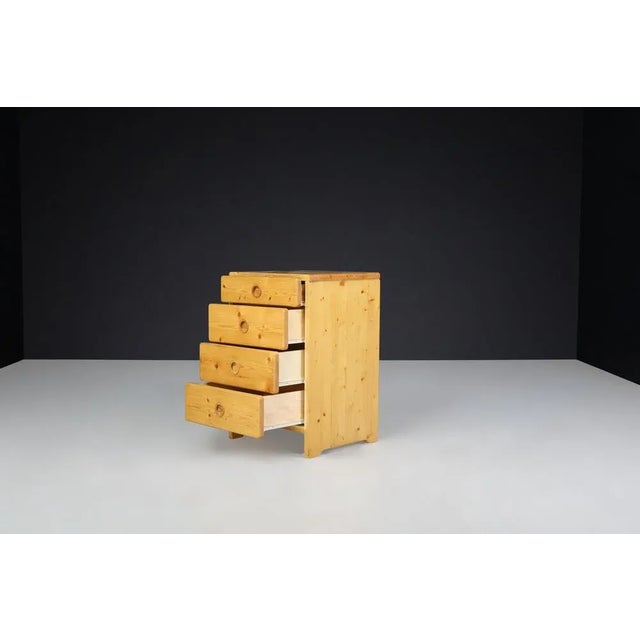 1960s Vintage French Pine Chest of Drawers by Charlotte Perriand, 1960s For Sale - Image 5 of 11