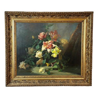 Still Life Composition, 1900s, Oil Painting on Canvas, Framed For Sale