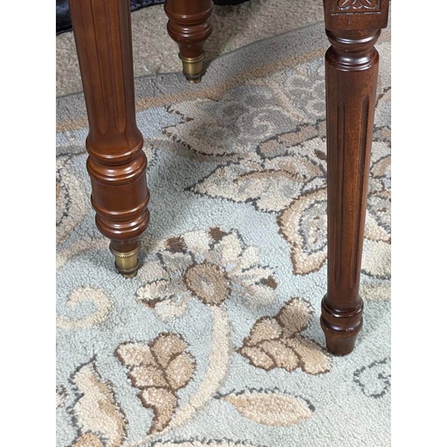 Late 20th Century The Executive’s Alcove: Neoclassical Writing Console & Medallion Armchair Suite — 3 Pieces For Sale - Image 14 of 14