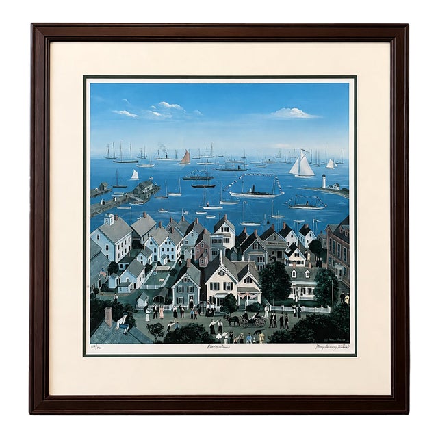 Sally Caldwell Fisher Signed Limited Edition Provincetown New England Coastal Print Art For Sale