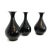 Vintage style black ceramic flute vase. Attractive hand thrown and glazed pottery. Each is slightly unique in finish...