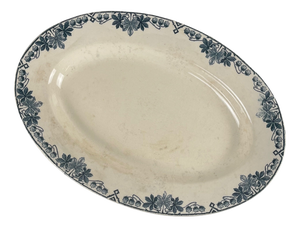 Oval Dish with Tunis Pattern by Longwy, 1890s