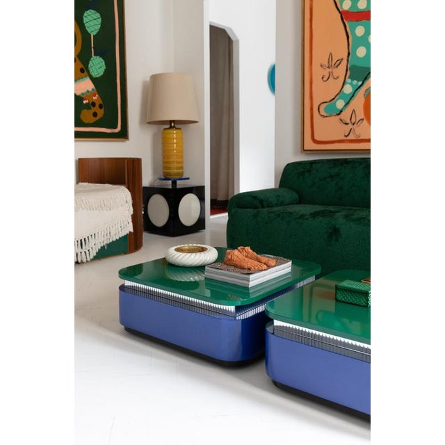 Not Yet Made - Made To Order Thelma & Louise Coffee Table in Glossy Lacquered MDF & Flute Mirror by Softhouse For Sale - Image 5 of 8