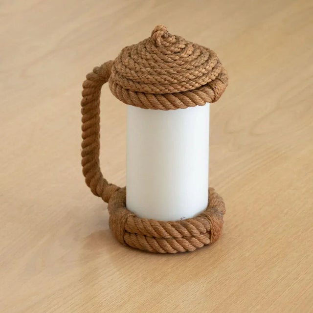 1950s Rope Lantern Lamp by Audoux-Minet For Sale - Image 10 of 10