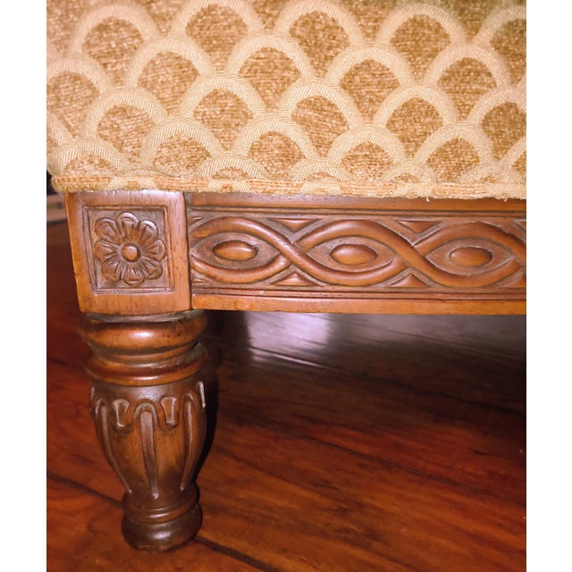 Bernhardt French Neoclassical Flair by Bernhardt Sculpted Tub Armchair in Scalloped Velvet For Sale - Image 4 of 8