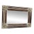 Vintage Rustic Carved Wood Wall Mirror With Flowers For Sale