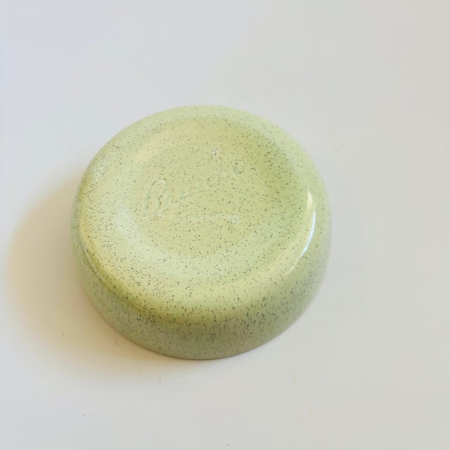 Bauer Brusche Speckled Green Ceramic Bowl For Sale In San Francisco - Image 6 of 7