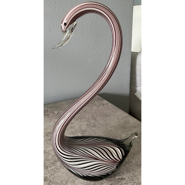 Cenedese 1960s Murano Art Glass Swan- Attributed to Cenedese For Sale - Image 4 of 9