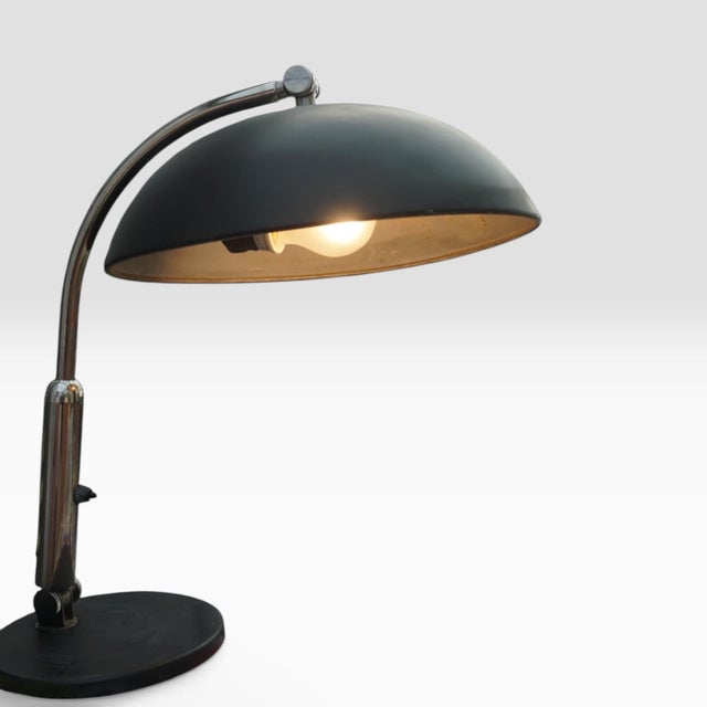 Metal Black 144 Table Lamp by Hala Zeist, 1950s For Sale - Image 7 of 9