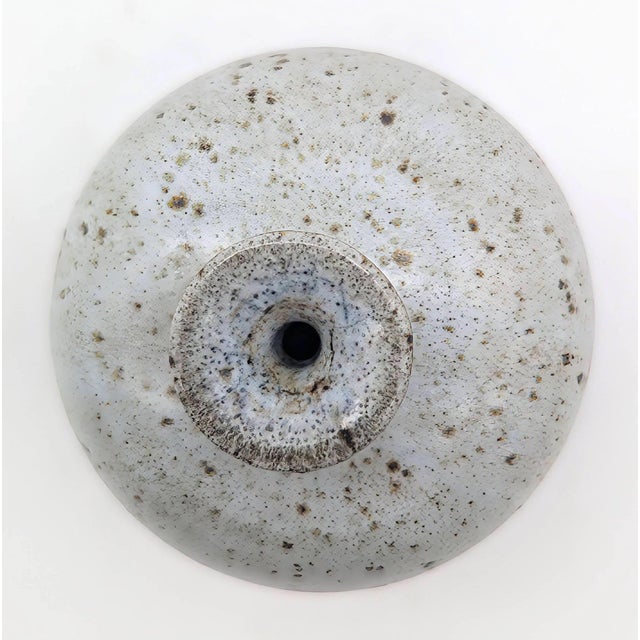 1970s Roger Butler Studio Pottery Speckled Glazed Bud Vase For Sale - Image 9 of 11