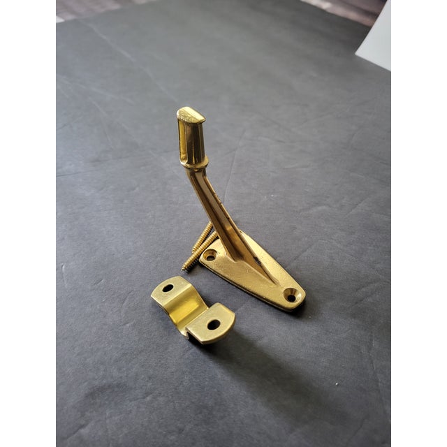 1980s Solid Brass Kickdown Door Stopper For Sale - Image 4 of 8