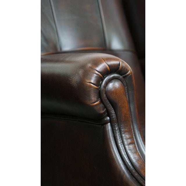 English-Style Wing Chairs in Cowhide, Set of 2 For Sale - Image 13 of 17