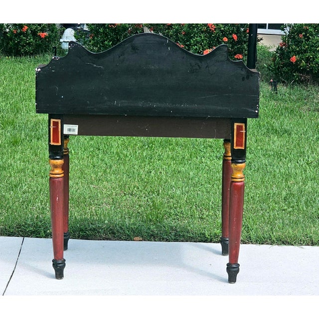 Three Hands Corp. Hand-Painted Equestrian Folk Art Secretary Desk For Sale - Image 13 of 16
