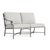 Brown Jordan Venetian Left Arm Loveseat, Mica frame with Fusion Dove fabric For Sale - Image 12 of 12