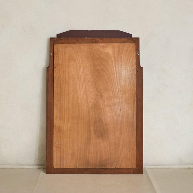 Wood French Art Deco Mahogany Wall Mirror, 1930s For Sale - Image 7 of 7
