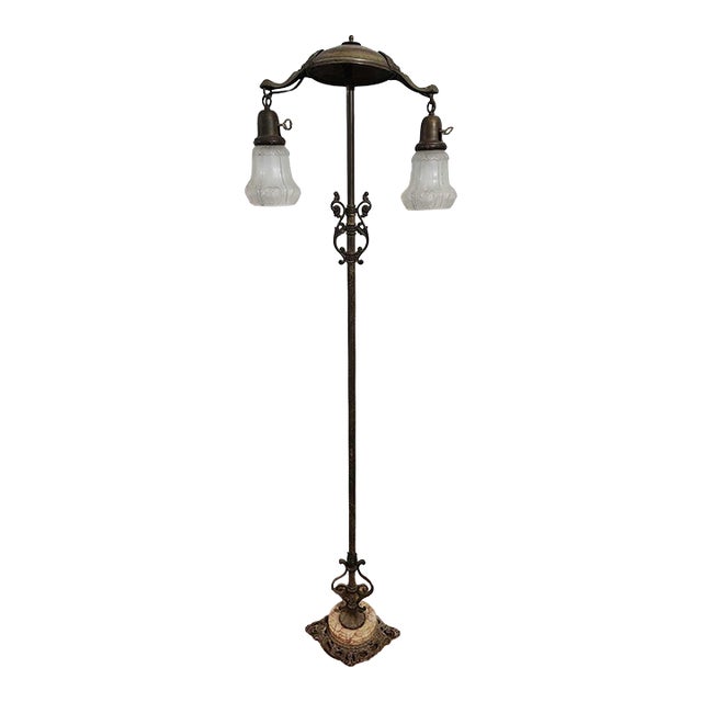 Antique Victorian Art Nouveau Period Floor Lamp For Sale