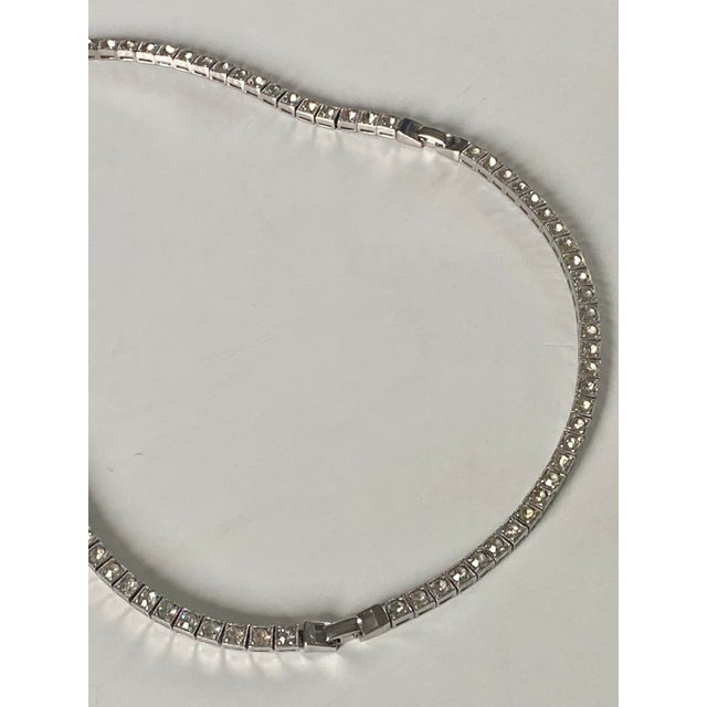 Dorsons Demi-Parure Set in Sterling Silver; Tennis Bracelet + Tennis Necklace For Sale - Image 9 of 17