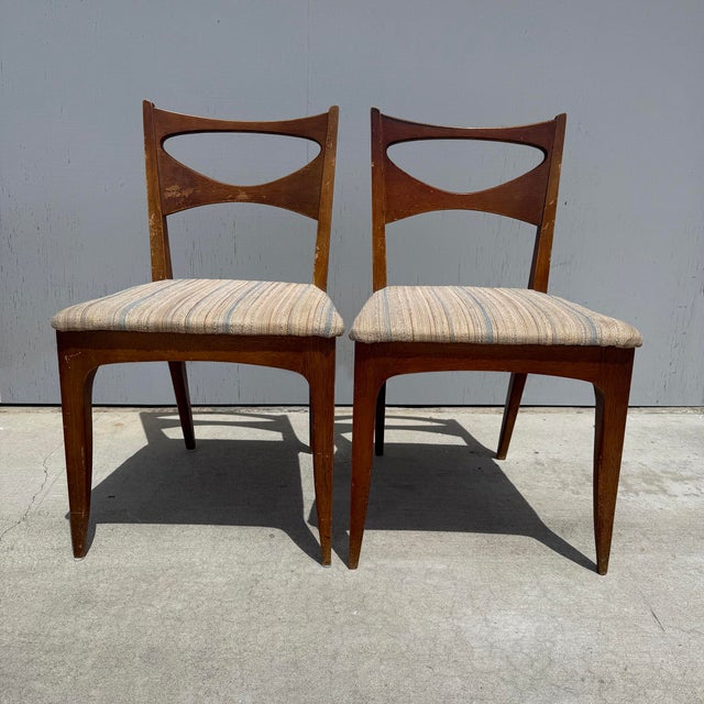 Drexel 1950s Drexel 'Profile' Dining Chairs Designe by John Van Koert, Set of 4 For Sale - Image 4 of 17