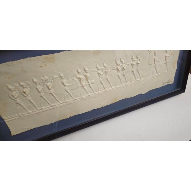 Signed William Haendel Cast Paper Relief Sculpture Art, 1981 For Sale In New York - Image 6 of 17