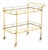Mid-Century Modern Brass Two-Tier Bar Cart For Sale