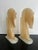 Stunning Extra Tall Vintage Onyx Horse Head Book Ends! Featured in Cream colors with veins of rich Caramel throughout....