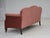 Vintage Danish Two-Seater Sofa in Salmon Pink Furniture Velour, 1950s For Sale - Image 14 of 18