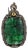 Handcrafted Carved 20.85 Ct Emerald Brooch Pendant With Diamond Accents For Sale