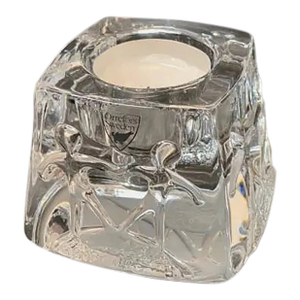 Vintage Orrefors Modern Art Glass Candle Holder, Sweden, 1960s