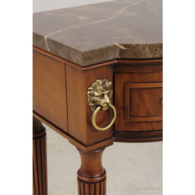 Henredon Natchez Marble Top Console Table Server For Sale - Image 13 of 17