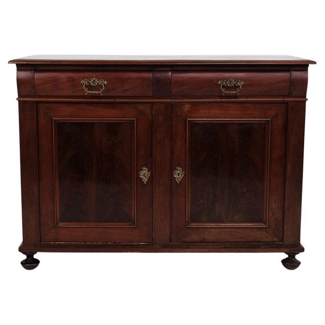 Low Sideboard with Fixed Shelves in Mahogany For Sale - Image 15 of 15