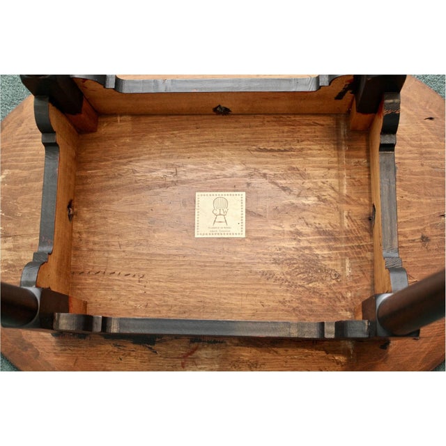 Vintage Queen Anne Style Oval Top Tea Table For Sale - Image 4 of 6