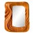Vintage Hand Carved Wave Mirror For Sale