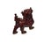 Chinese Chinese Artistic Purple Red Oxblood Color Glaze Ceramic Fengshui Pixiu Figure For Sale - Image 3 of 11