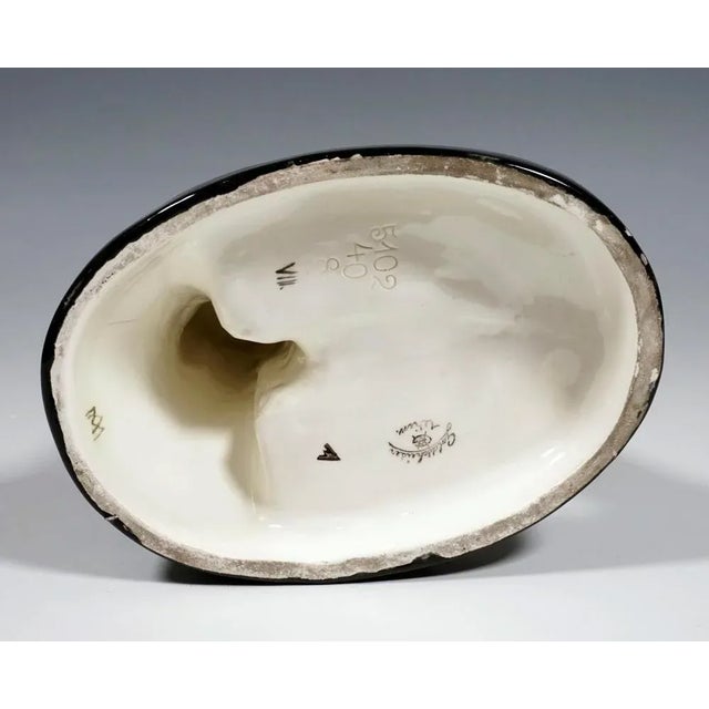 Black Art Deco Harlequin Figurine with Flute by Josef Kostial for Goldscheider, Vienna, Austria, 1920s For Sale - Image 8 of 9