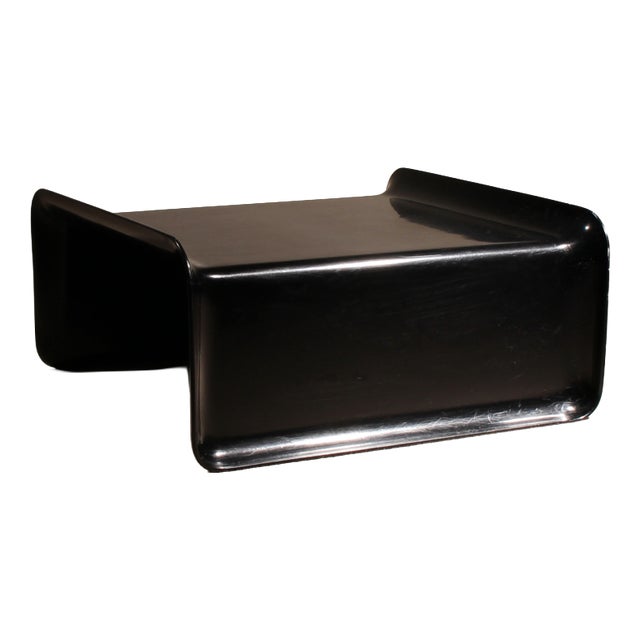 Black Fiberglass Coffee Table from Rosenthal, Germany, 1970s For Sale