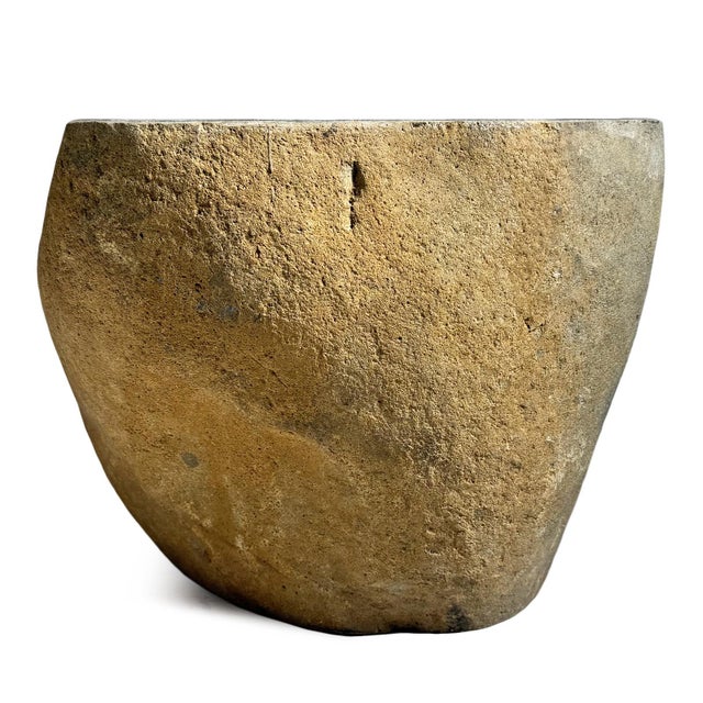 Early 21st Century Vintage Boulder Outdoor Organic Modern Stool Side Table For Sale - Image 5 of 7