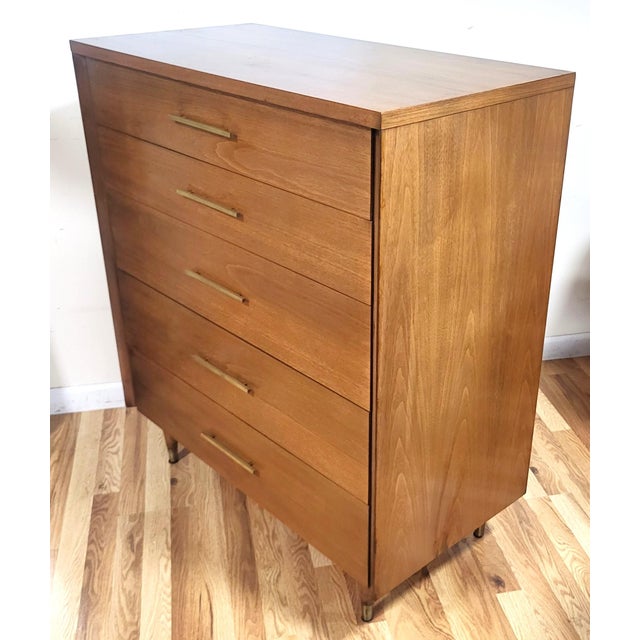 Mid 20th Century Vintage American Mid-Century Modern Commode Tall Chest by John Stuart For Sale - Image 5 of 14