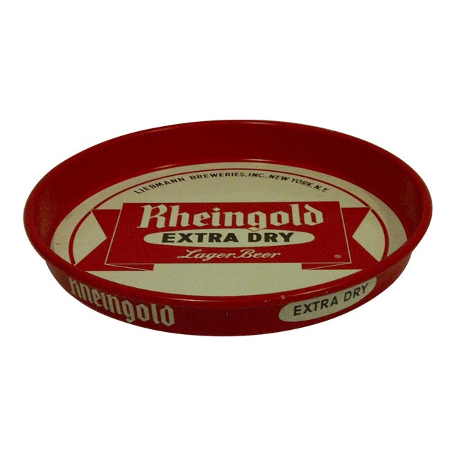 Circa 1950 Vintage Beverage Serving Tray"RheingoldDry Lager Beer