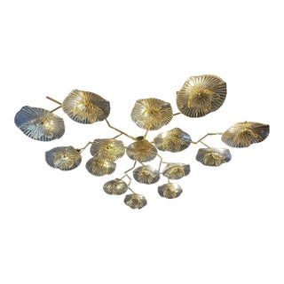 Murano Gold Flower Chandelier For Sale