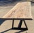 Wood Live Edge Ash Wood Top Dining Table - Hand Made - One of a Kind For Sale - Image 7 of 12