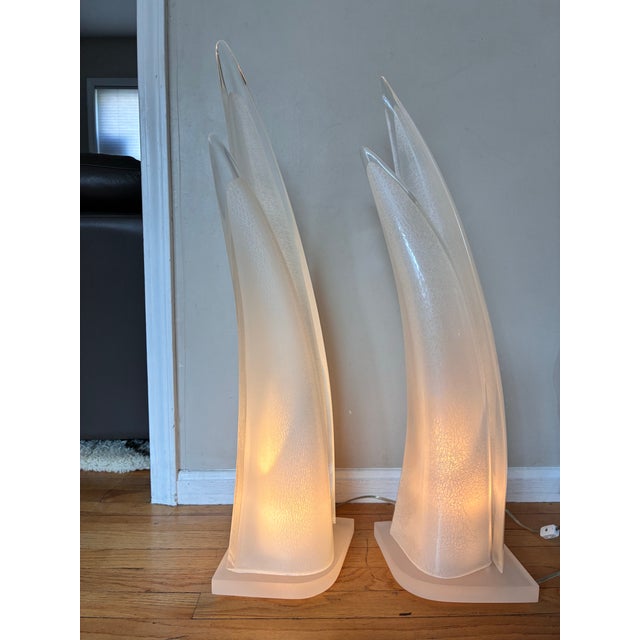 Pair of Rougier Lamps Mid-Century Sculptural Dolphin Shape Made in Canada Signed For Sale - Image 6 of 8