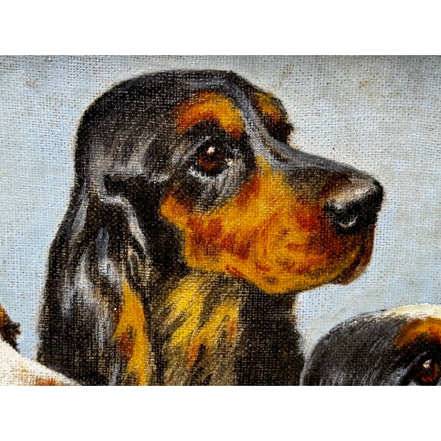 The Faithful Companions – Trio of Cocker Spaniels, Oil Painting in the Manner of Maud Alice Earl For Sale - Image 15 of 18
