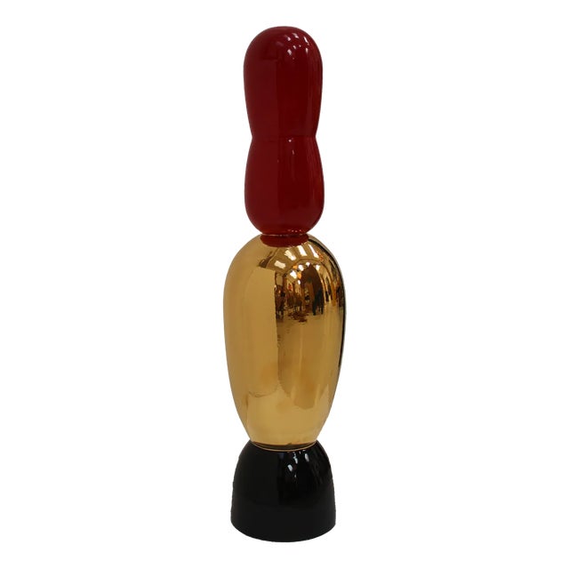 Gold/Red/Black Totem by Alessandro Mendini, Italy, 1970s For Sale